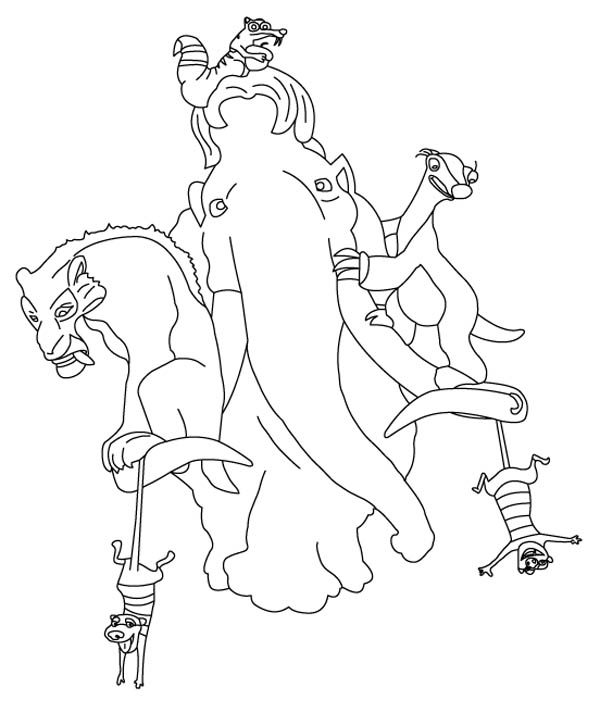 ice age characters coloring pages - photo #19