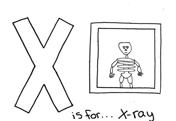 x is for x ray coloring pages - photo #19