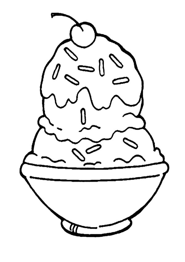 ice cream with sprinkles coloring pages - photo #2