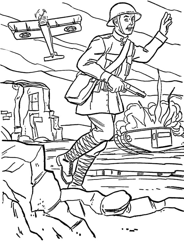 Army War Coloring Pages Bulk Color