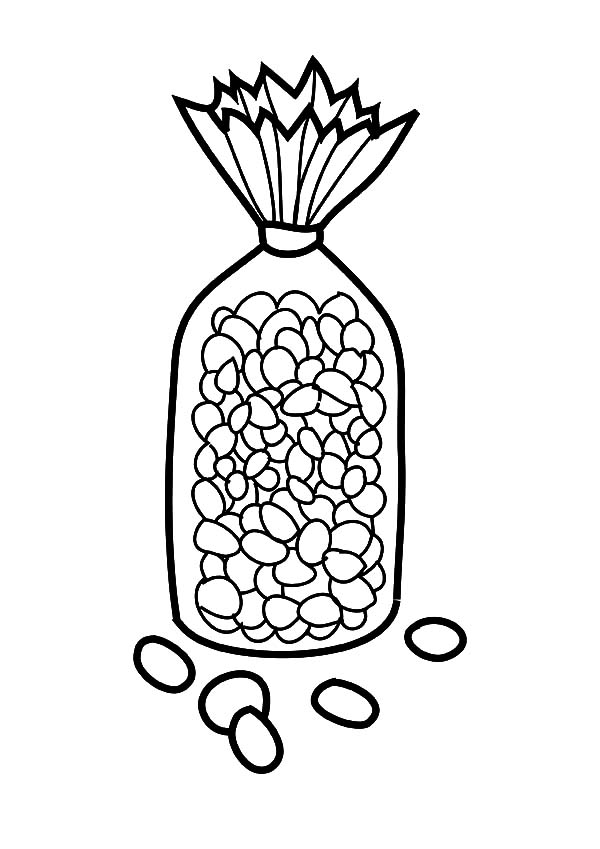 Jelly Bean Jar Coloring Page Coloring Pages