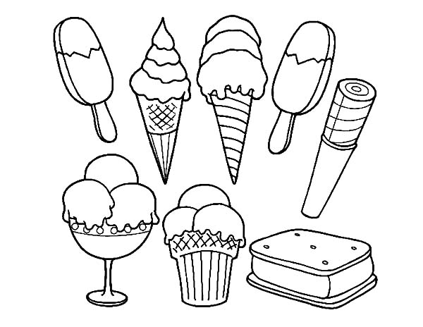 icecream sundae coloring pages - photo #21