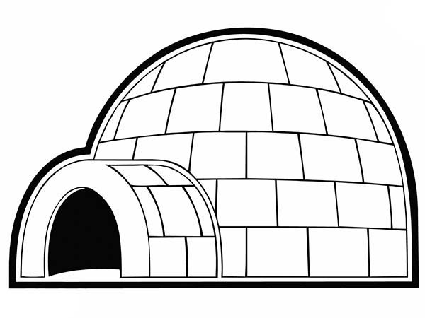 images of igloo for coloring pages - photo #23