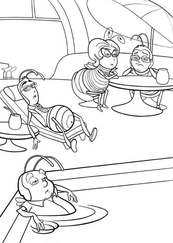 Bee Movie, : All Characters in Bee Movie Coloring Pages
