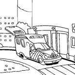 Hospital, An Ambulance Arrived At The Hospital Coloring Pages: An Ambulance Arrived at the Hospital Coloring Pages