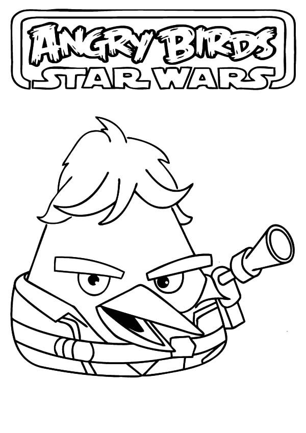 Angry Bird Star Wars, : Angry Bird Star Wars Han Solo Coloring Pages