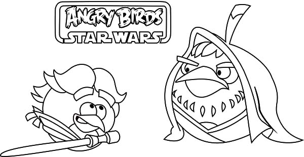 Angry Bird Star Wars, : Angry Bird Star Wars Teach Me Master Coloring Pages
