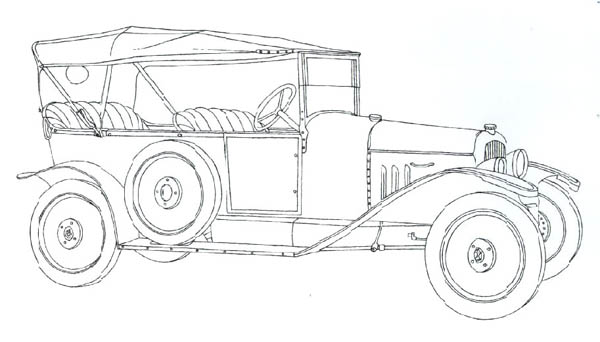 Classic Cars, : Classic Cars Coloring Pages Citroen Type A