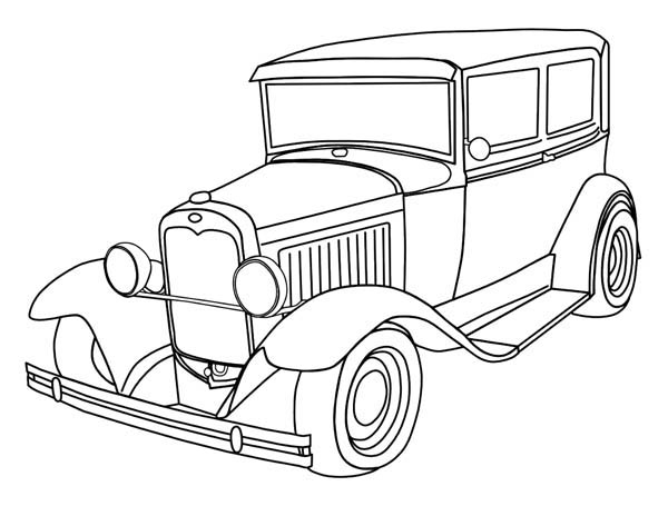 Classic Cars, : Classic Cars Coloring Pages