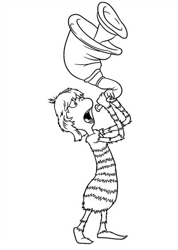Horton, : Dr Mary Lou LaRue Blowing Horn in Horton Hears a Who Coloring Pages