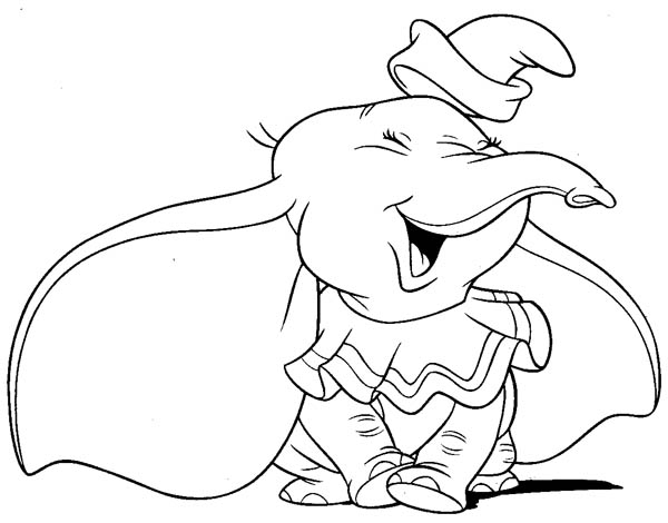 Dumbo the Elephant, : Dumbo the Elephant Laughing Out Loud Coloring Pages