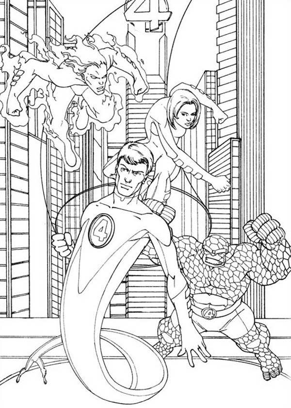 Fantastic Four, : Fantastic Four the Movie Coloring Pages