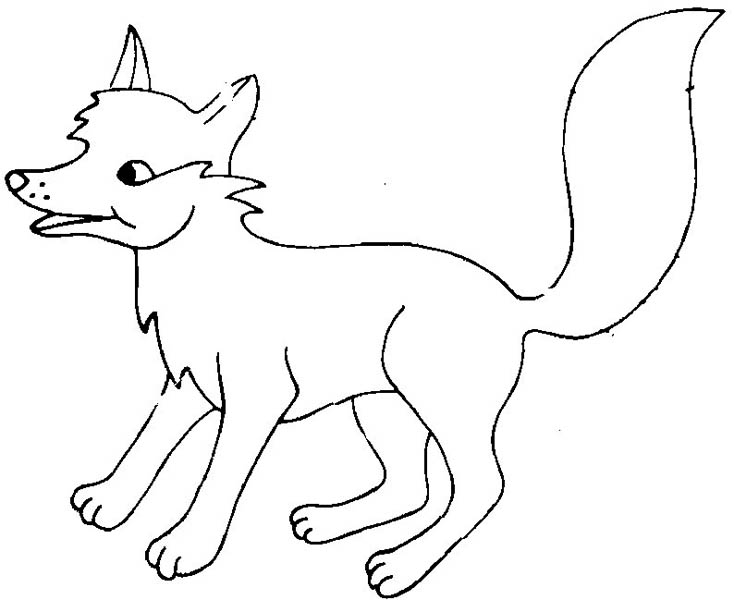 Fox, : Fox Feeling Excited Coloring Pages