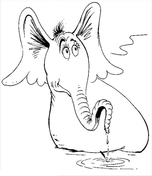 Horton, : Horton Hears a Who Look Confuse Coloring Pages