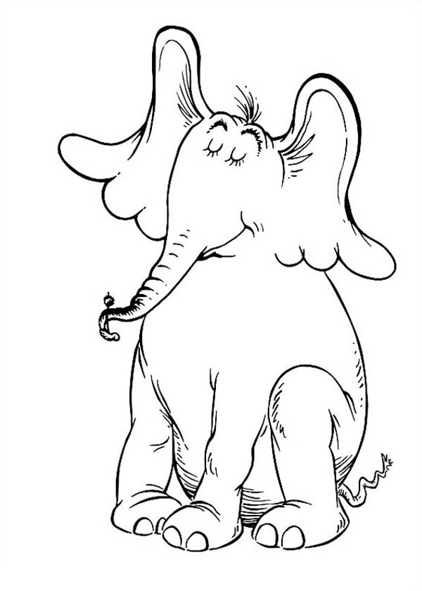 Horton, : Horton Hears a Who is Proud of Top of Clover Coloring Pages