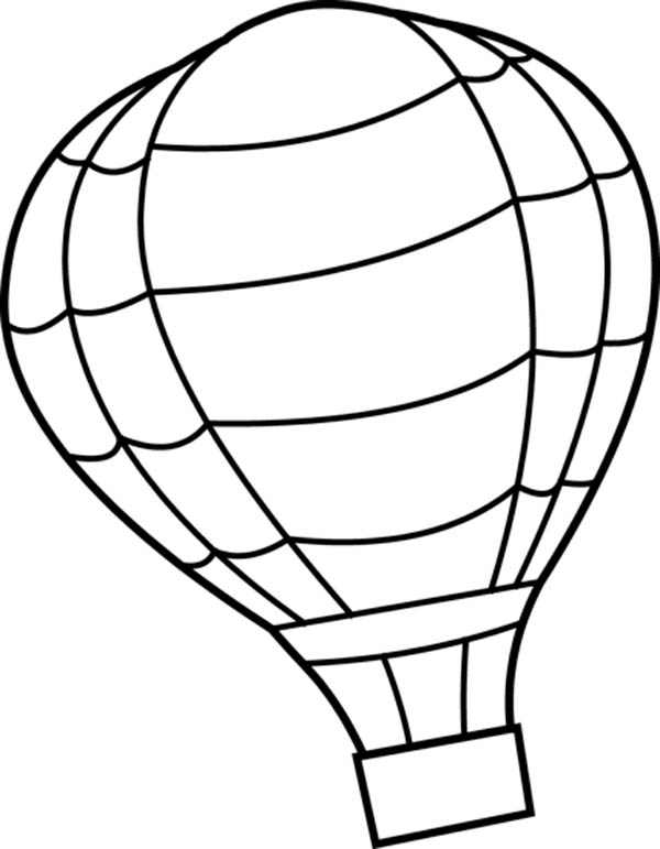 Hot Air Balloon, : Hot Air Balloon Coloring Pages for Kids