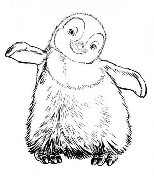 Happy Feet, : Little Erik from Happy Feet Coloring Pages