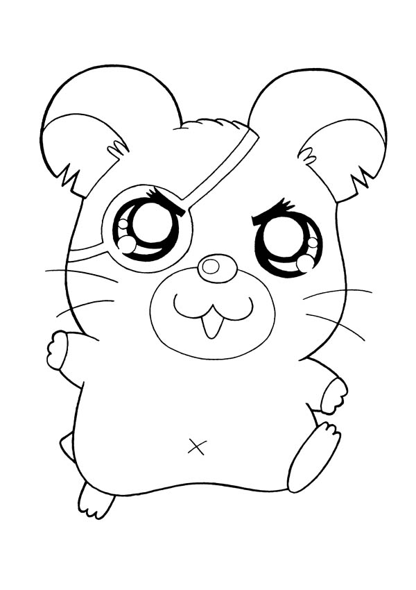 Hamtaro, : One Eyed Pirate Hamtaro Coloring Pages