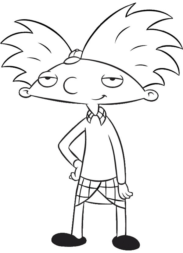 Hey Arnold, : Picture of Hey Arnold Coloring Pages
