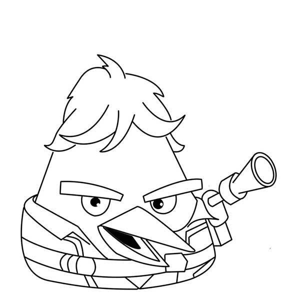 Angry Bird Star Wars, : The Famous Han Solo Angry Bird Star Wars Coloring Pages