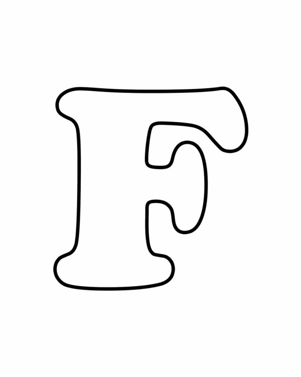 Letter F, : Big Letter F Coloring Page