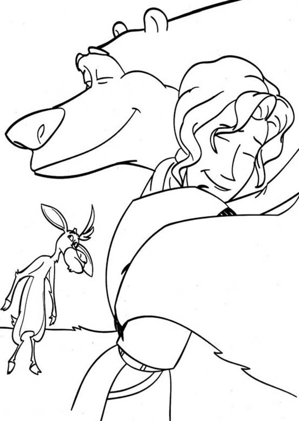 Oliver and Company, : Boog Hug Beth in Open Season Coloring Pages