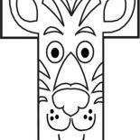 Letter T, Capital Letter T Iis For Tiger Coloring Page: Capital Letter T iis for Tiger Coloring Page