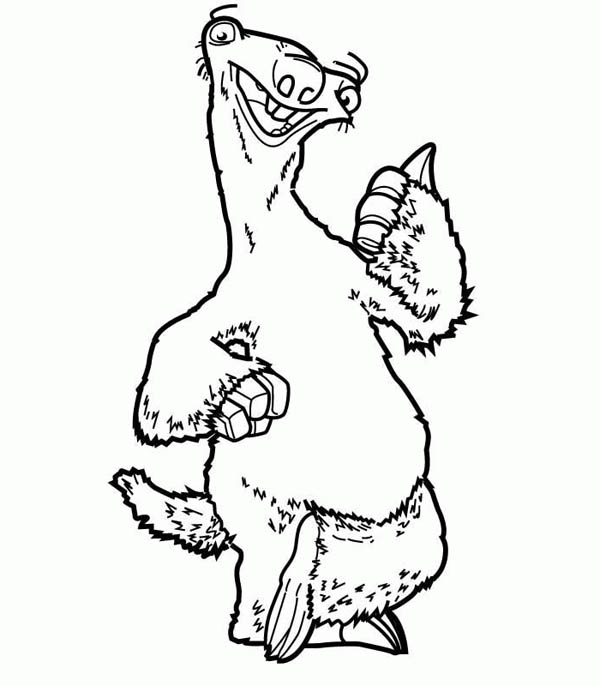 Ice Age, : Ice Age Famous Character Sid Coloring Pages