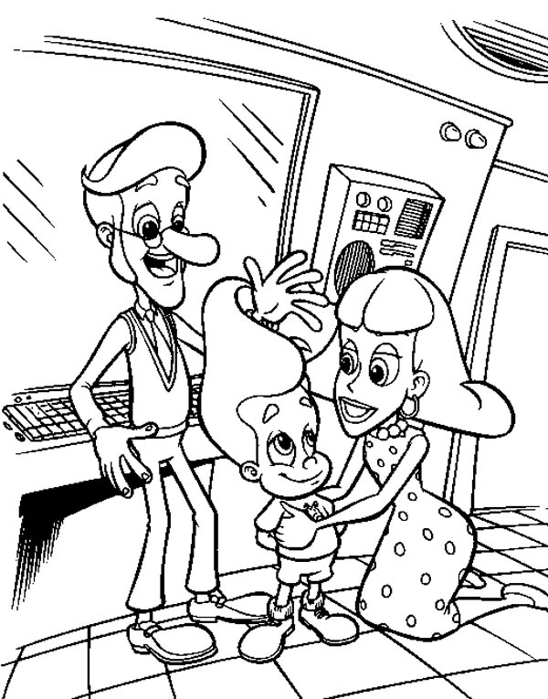 Jimmy Neutron, : Jimmy Neutron is Proud of Him Coloring Pages