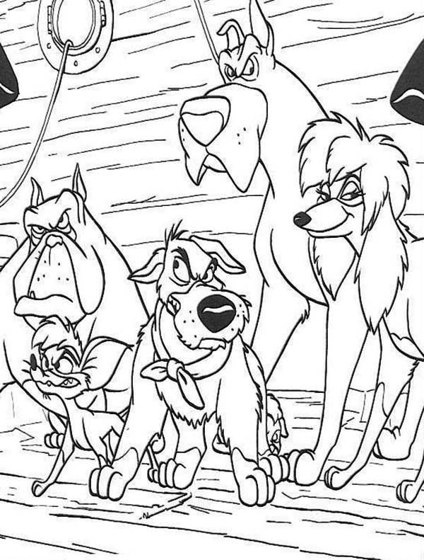 Oliver and Company, : Kids Drawing Oliver and Company Coloring Pages