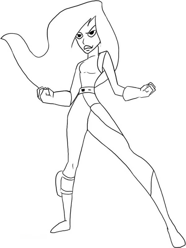 Kim Possible, : Kim Possible Arc Enemy Shego Coloring Pages