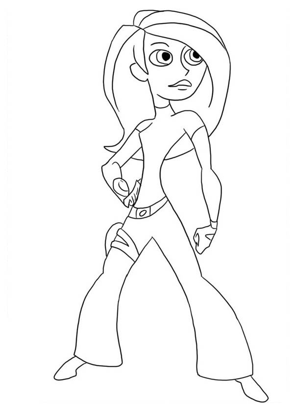 Kim Possible, : Kim Possible Coloring Pages for Kids