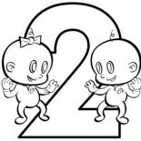 Number 2, Numbers Export Coloring Page: numbers-export