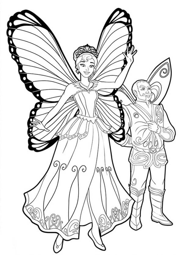 Barbie Mariposa, : Lord Gastrous and Queen Marabella from Barbie Mariposa Coloring Pages