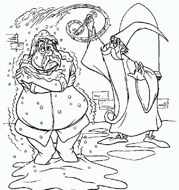 Merlin the Wizard, : Merlin the Wizard Snow Attack Coloring Pages
