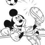 Mickey Mouse Safari, Mickey Mouse Safari Coloring Pages Mickey Trying To Score A Goal: Mickey Mouse Safari Coloring Pages Mickey Trying to Score a Goal