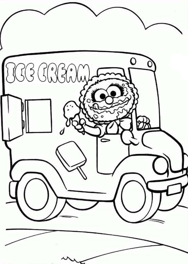 Muppet Babies, : Muppet Babies Selling Delicious Ice Cream Coloring Pages