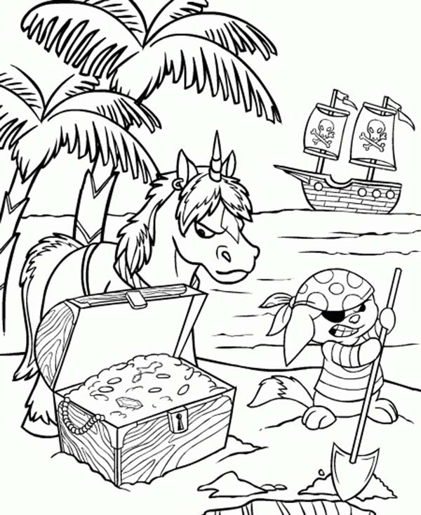 Neopets, : Neopets Digging to Hide Gold Treasure Coloring Pages