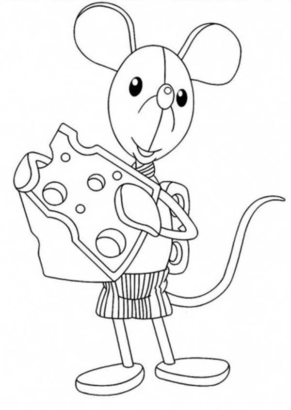 Noddy, : Noddy Friends Eats Cheese Coloring Pages