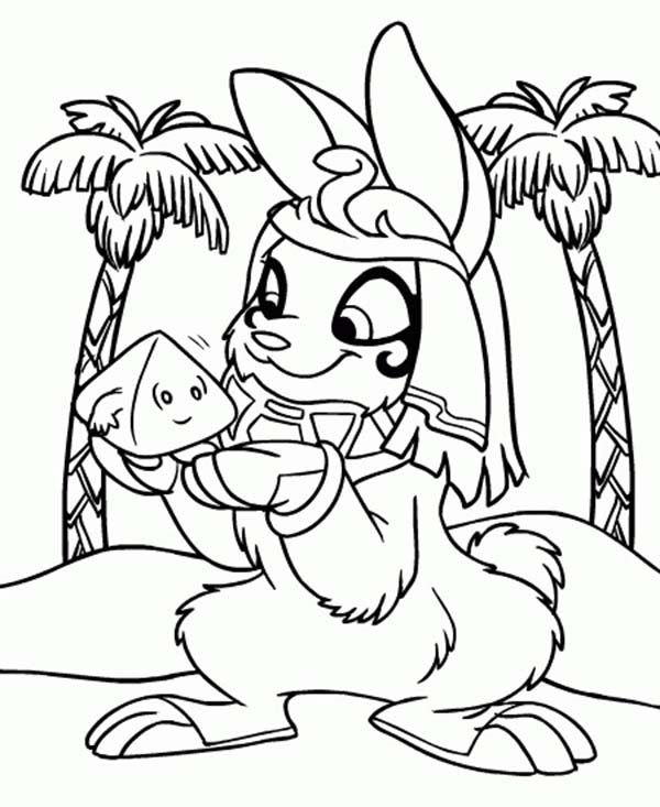 Neopets, : Pharaoh Neopets Holding Magic Pyramid Coloring Pages