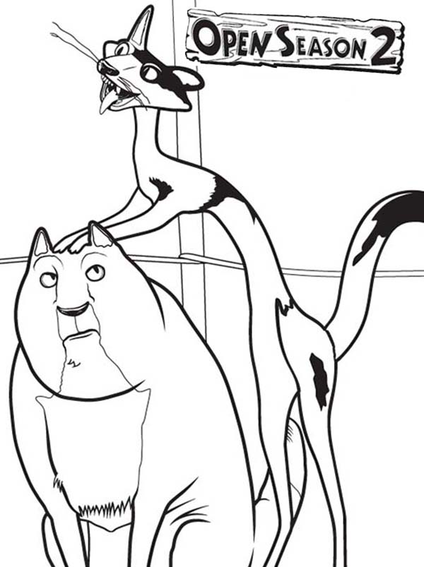Oliver and Company, : Picture Open Season 2 Coloring Pages