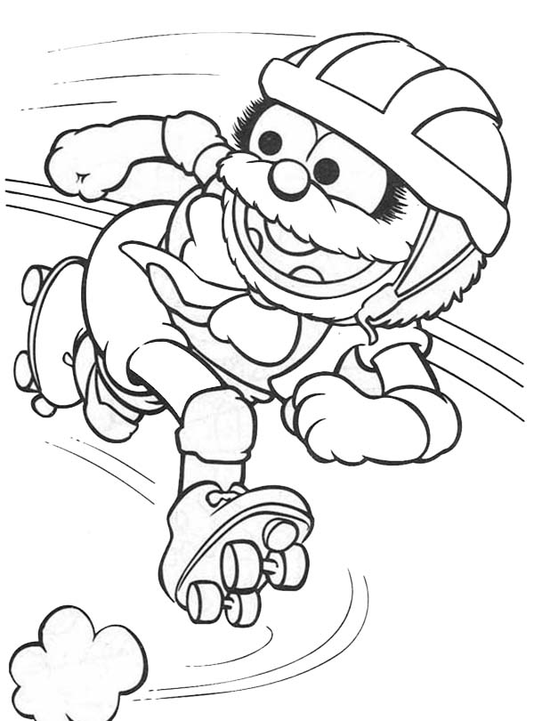 Muppet Babies, : Playing Rollerblade Muppet Babies Coloring Pages