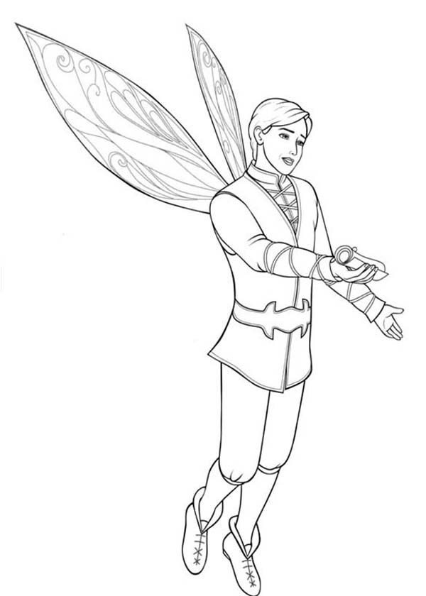 Barbie Mariposa, : Prince Carlos Ask Barbie Mariposa to Dance Coloring Pages