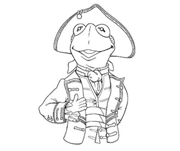 The Muppets, : The Muppets Kermit the Frog as Royal Soldier Coloring Pages
