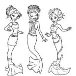 Mermaid, Three Beautiful Barbie Mermaid Coloring Pages: Three Beautiful Barbie Mermaid Coloring Pages