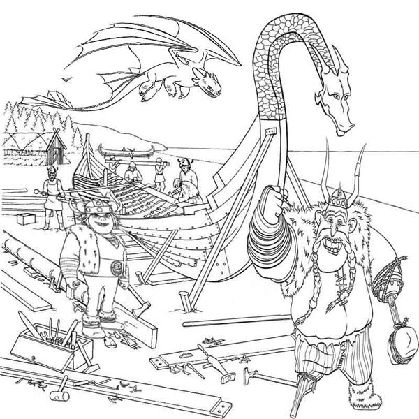 How to Train Your Dragon, : Vikings People from How to Train Your Dragon Coloring Pages