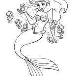 Mermaid, Walt Disney The Little Mermaid Coloring Pages: Walt Disney The Little Mermaid Coloring Pages