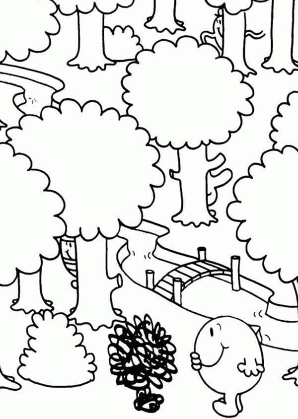 Mr Men and Little Miss, : Want to Across the Bridge in Mr Men and Little Miss Coloring Pages