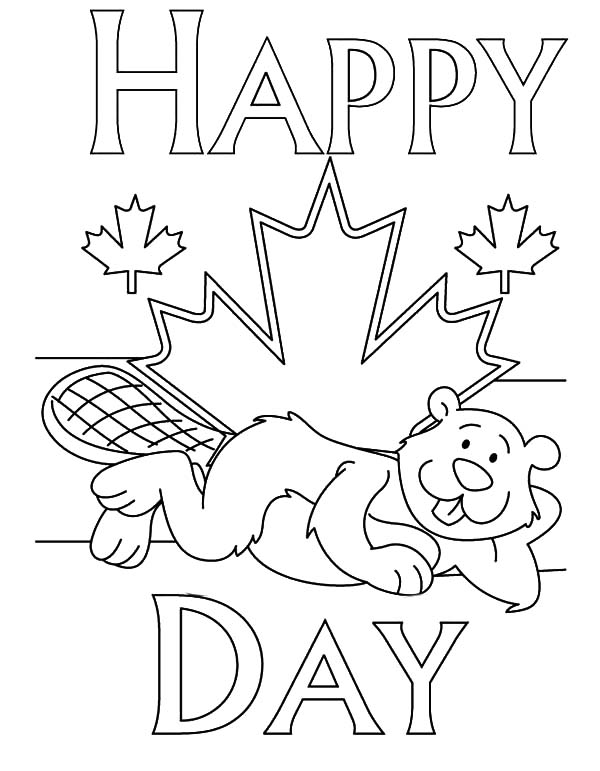 Canada Day, : A Cheerful Canada Day Coloring Pages