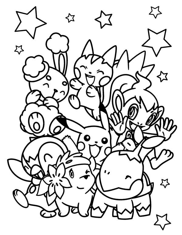 Pokemon, : All Pokemon Chiby Characters Coloring Pages